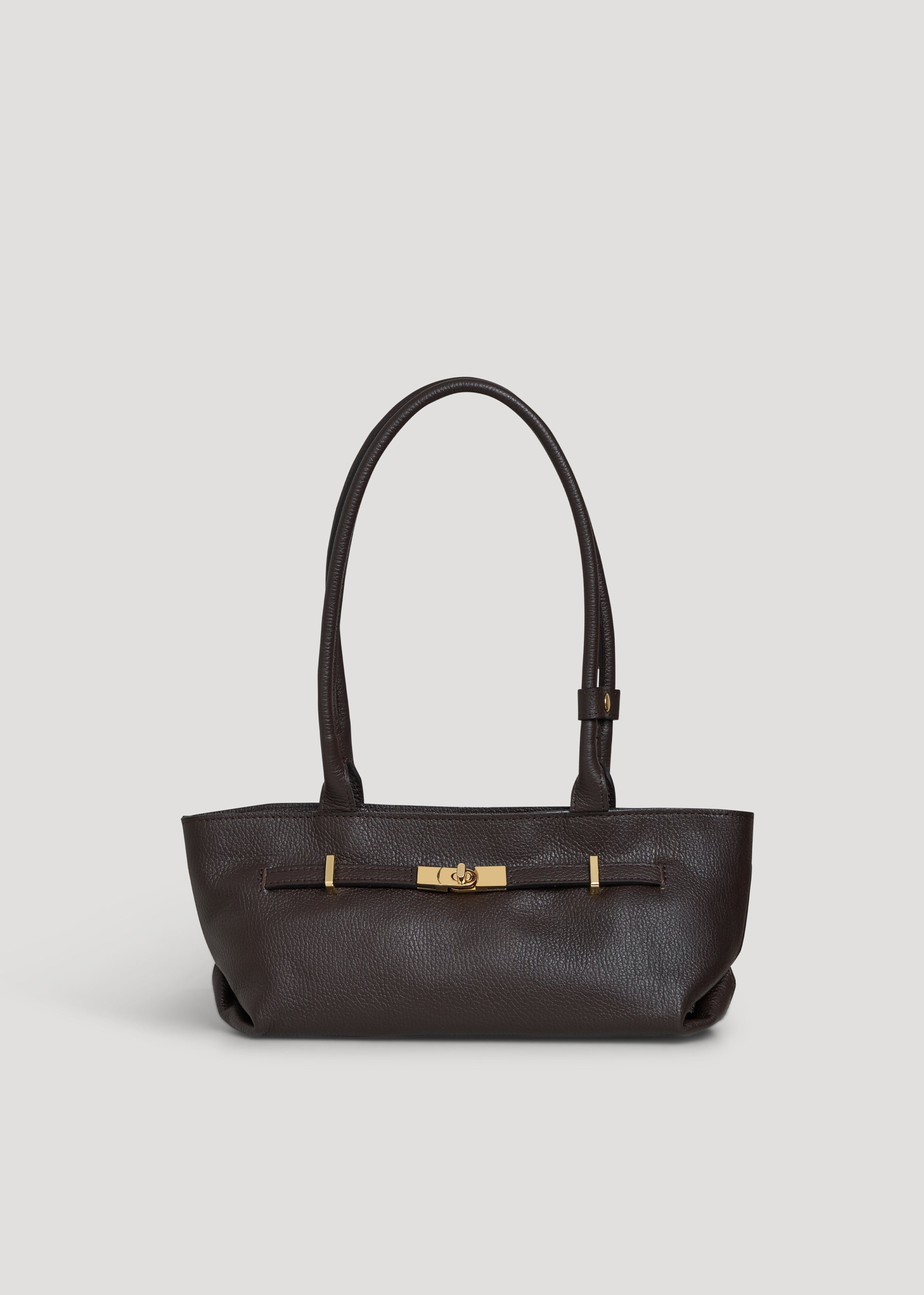 Lola Tasche aus Togo-Leder in Dunkelbraun