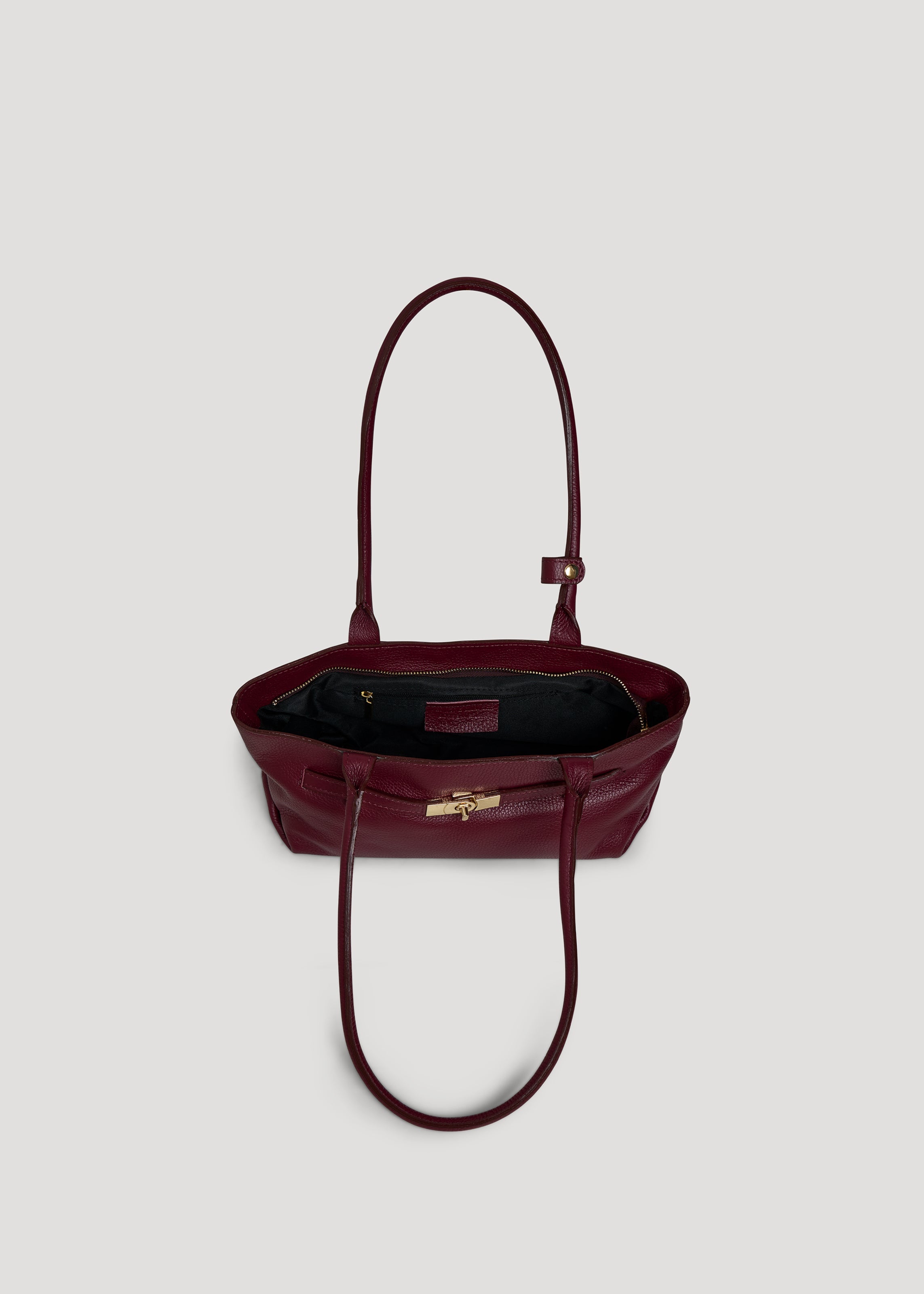 Lola Tasche aus Togo-Leder in Burgunderrot