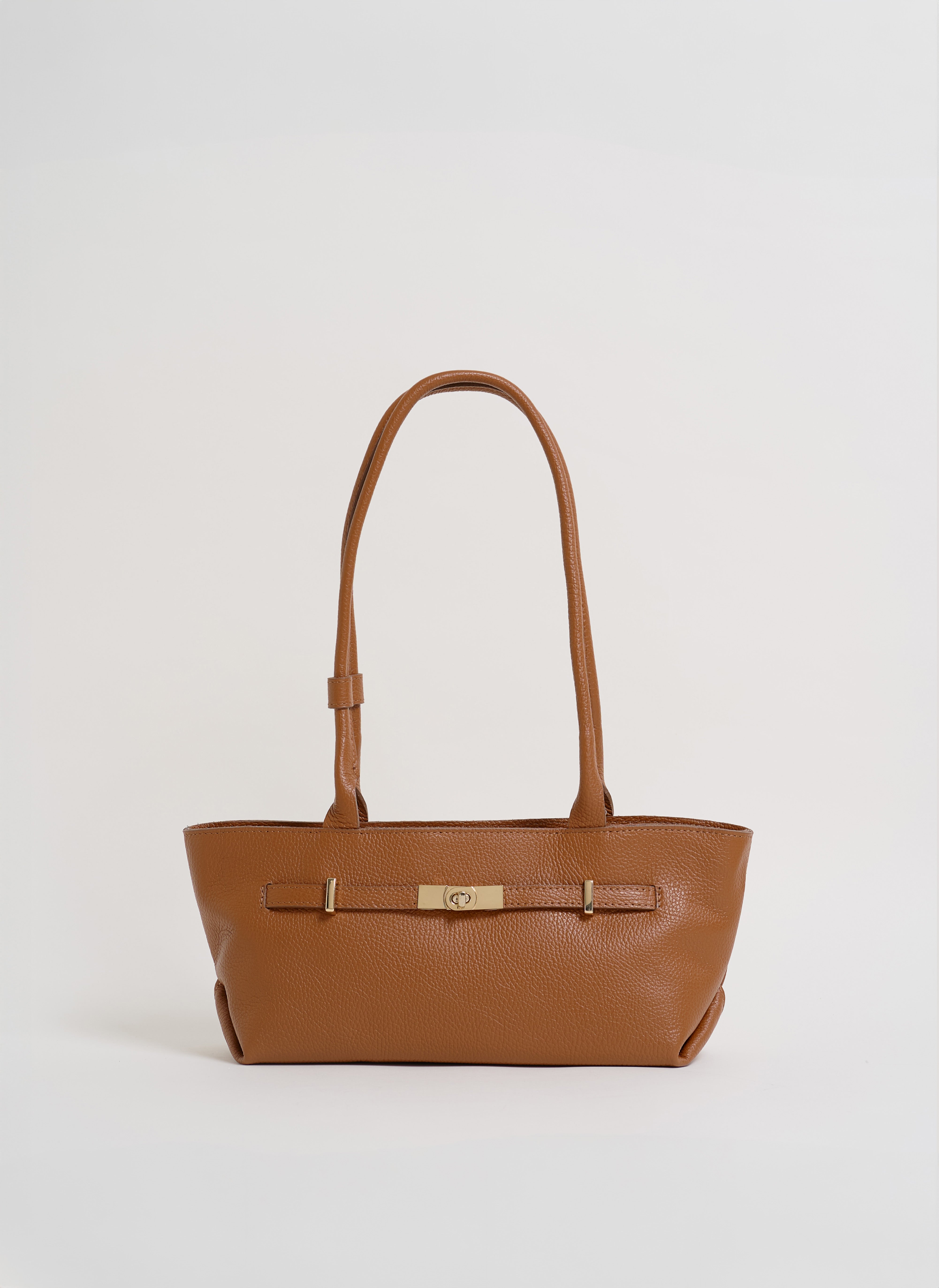 Lola Tasche aus Togo-Leder in Cognacbraun